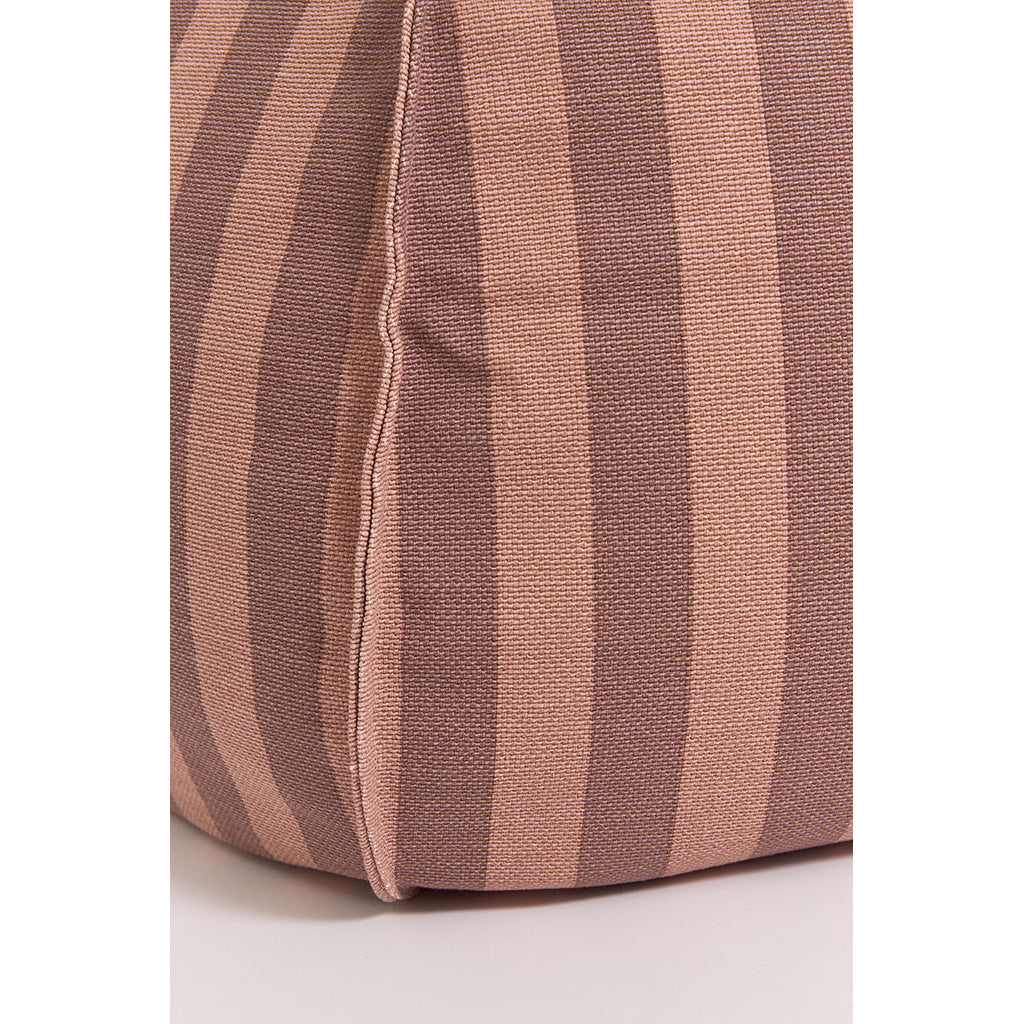 Nobodinoz quiltet rund sækkepude, Vibes - Pink mauve stripes