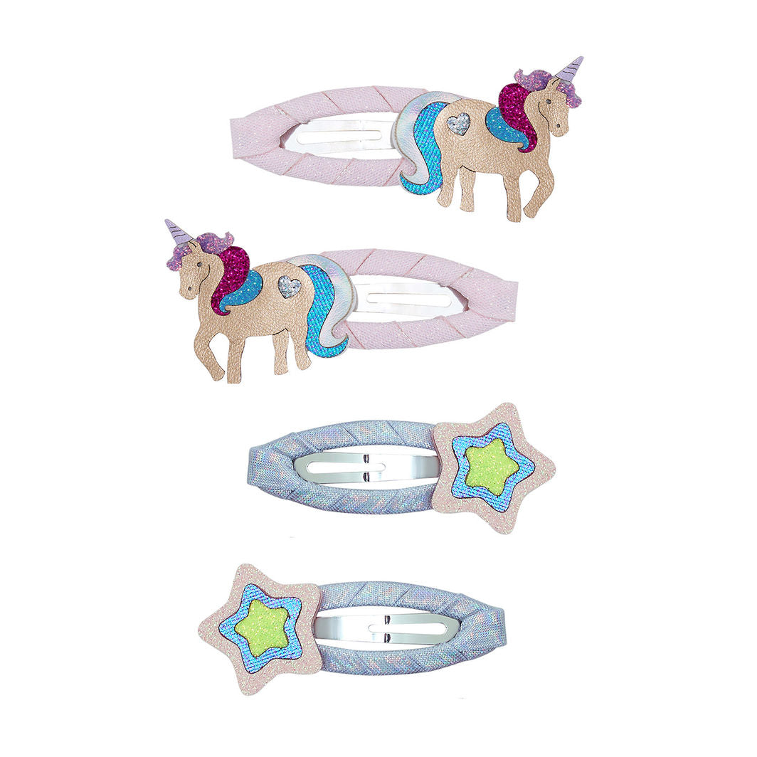 Mimi & Lula 4 Hårspænder - Magical Unicorn