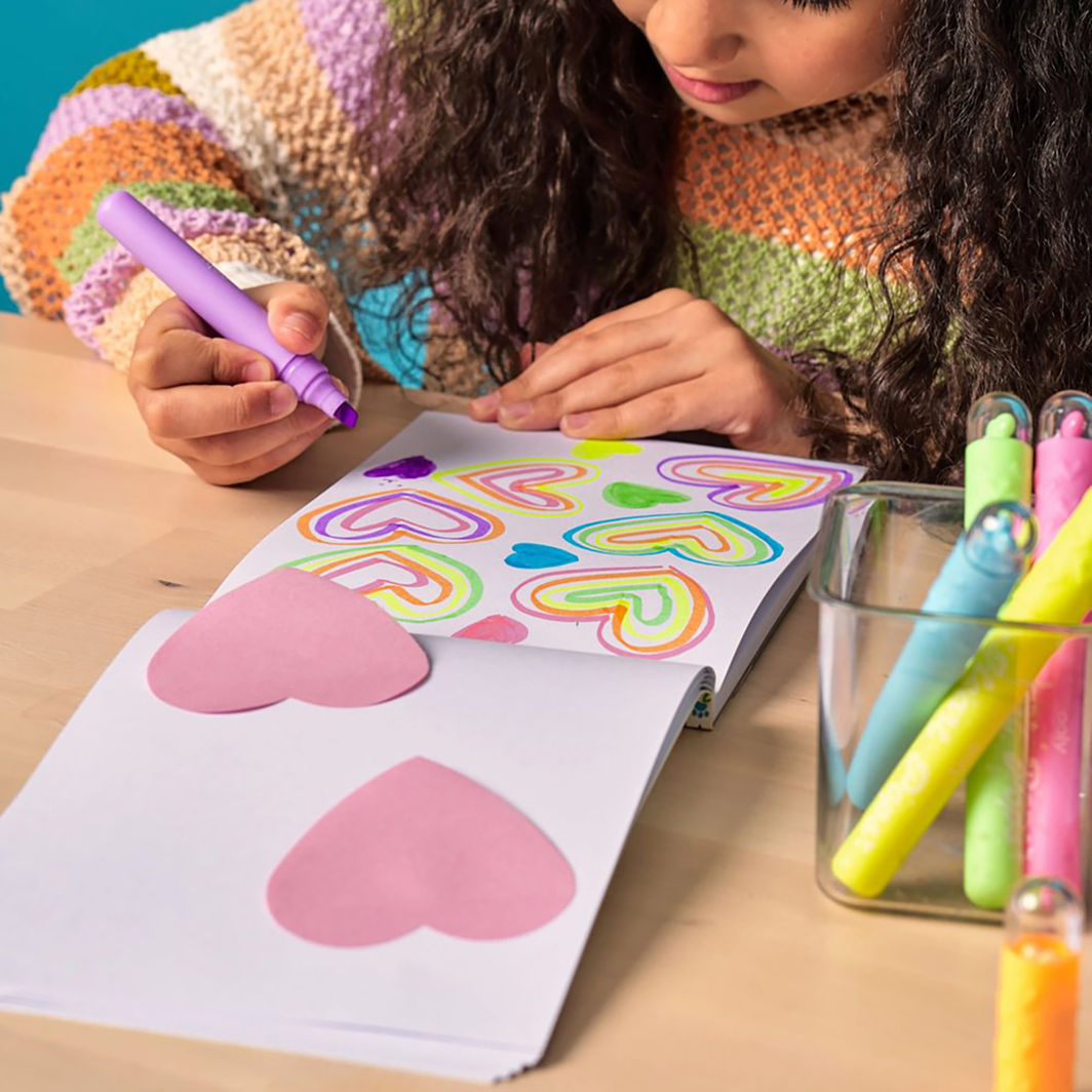 Ooly Overstregningstusser 6 stk, Heart Pops Neon