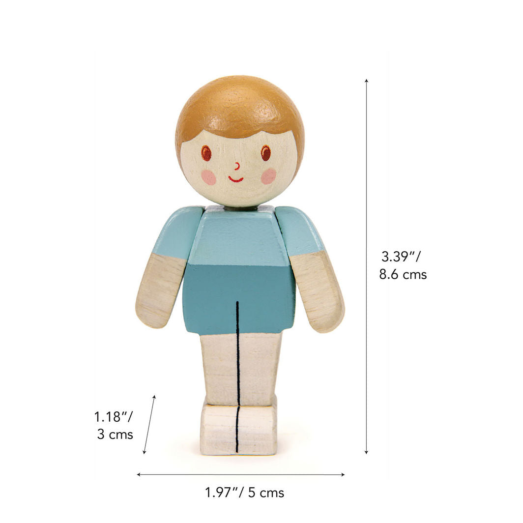 Tender Leaf trædukke til dukkehus, We Are Family - Ivory Boy