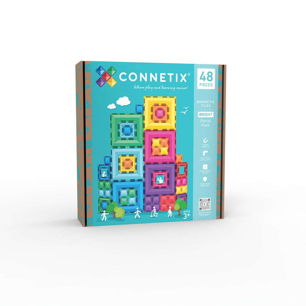 Connetix Bright Portal Pack, Magnetisk byggesæt m 48 dele