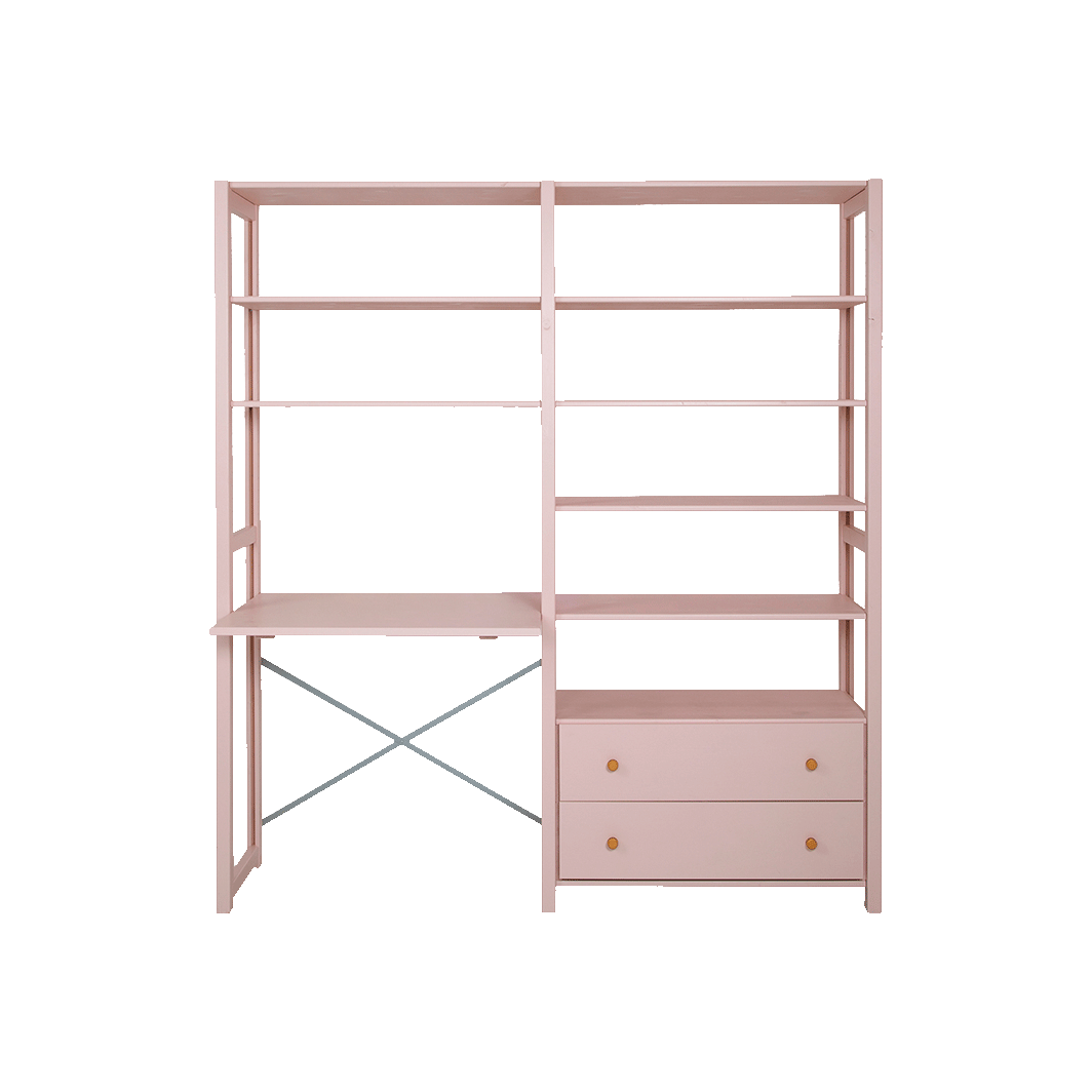 By Aulum Agger Deluxe Stigereol m. skrivebord, H: 179 x B: 163 cm - Blush