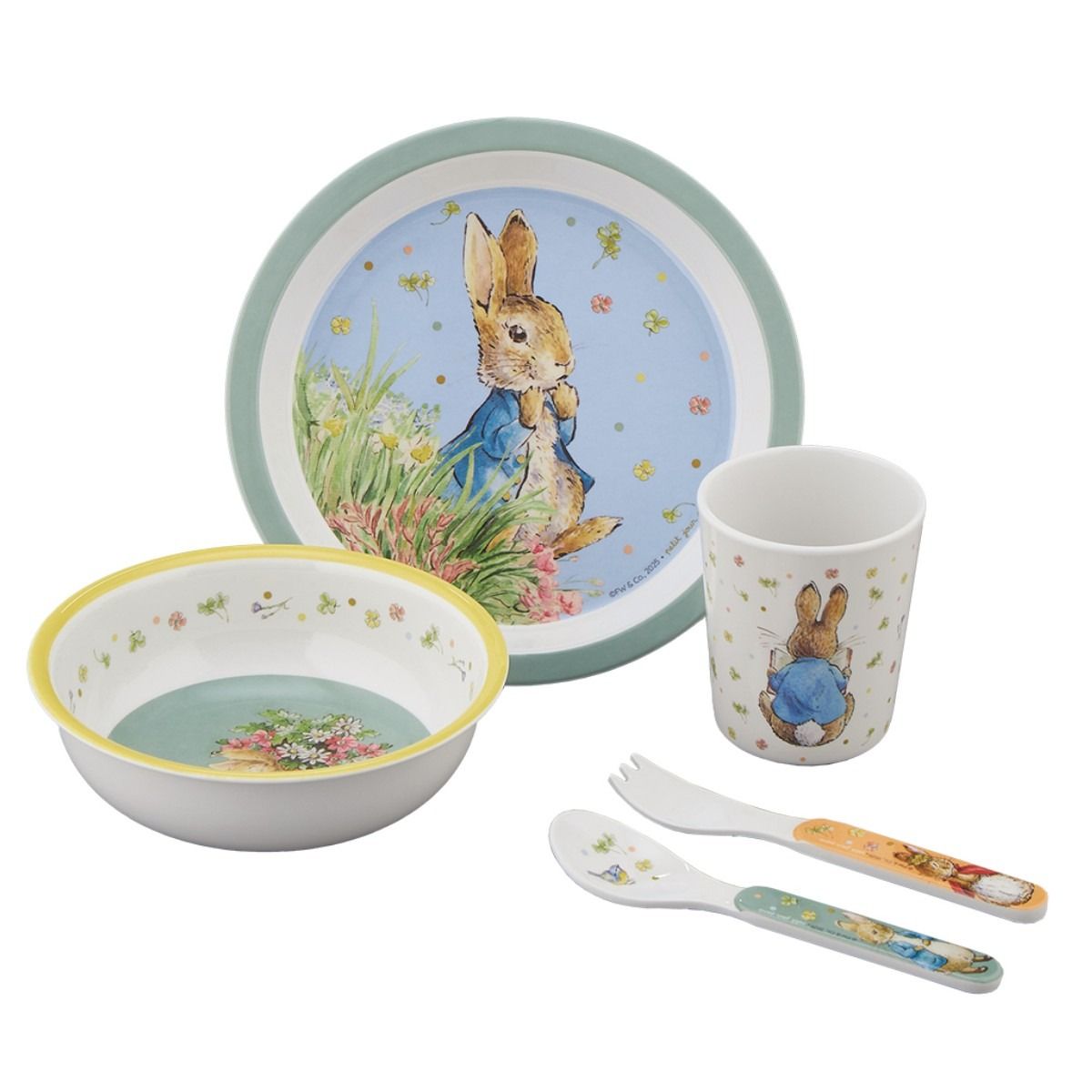 Petit Jour Paris, Peter Kanin børneservice i gaveæske m. 5 dele - Blå