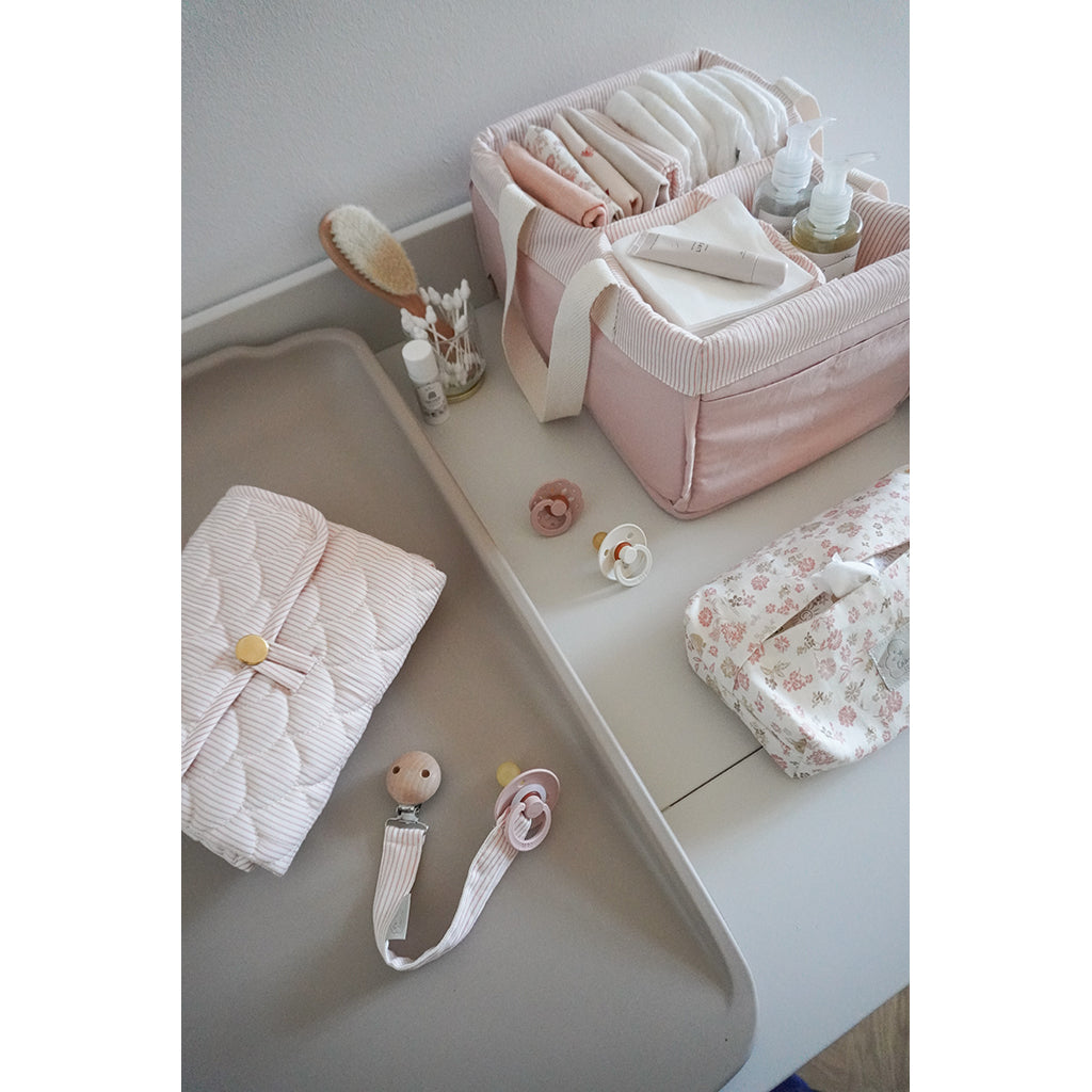 Cam Cam pusleunderlag, quiletet - OCS - Classic Stripes Rose