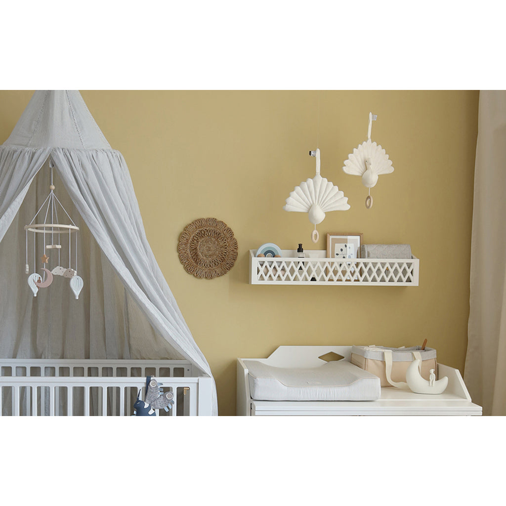 Cam Cam quiltet opbevaringskurv i stof, sæt m. 2 str. - Lierre/Almond