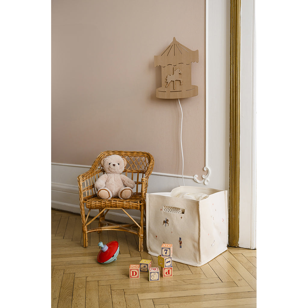 Cam Cam Canvas opbevaringskurv , økologiks - GOTS - Carousel