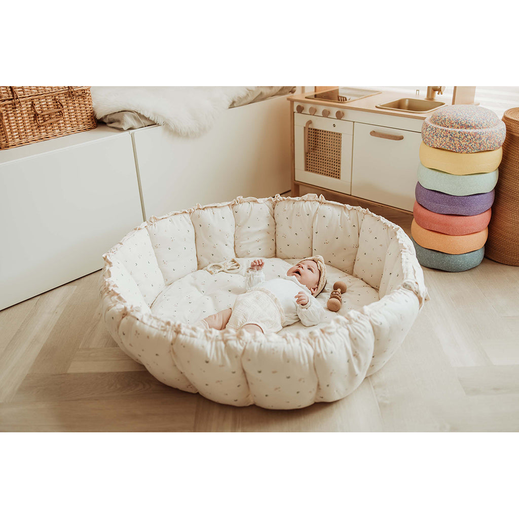 Play&Go Coco moon, Tre-i-ét babytæppe, økologisk - Bloom moon