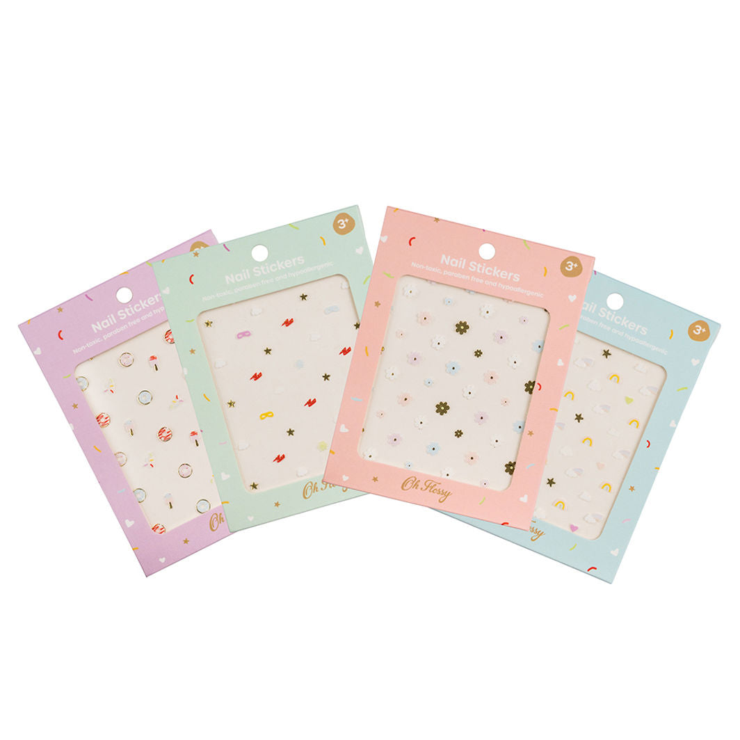 Oh Flossy, Neglestickers - 4-pak