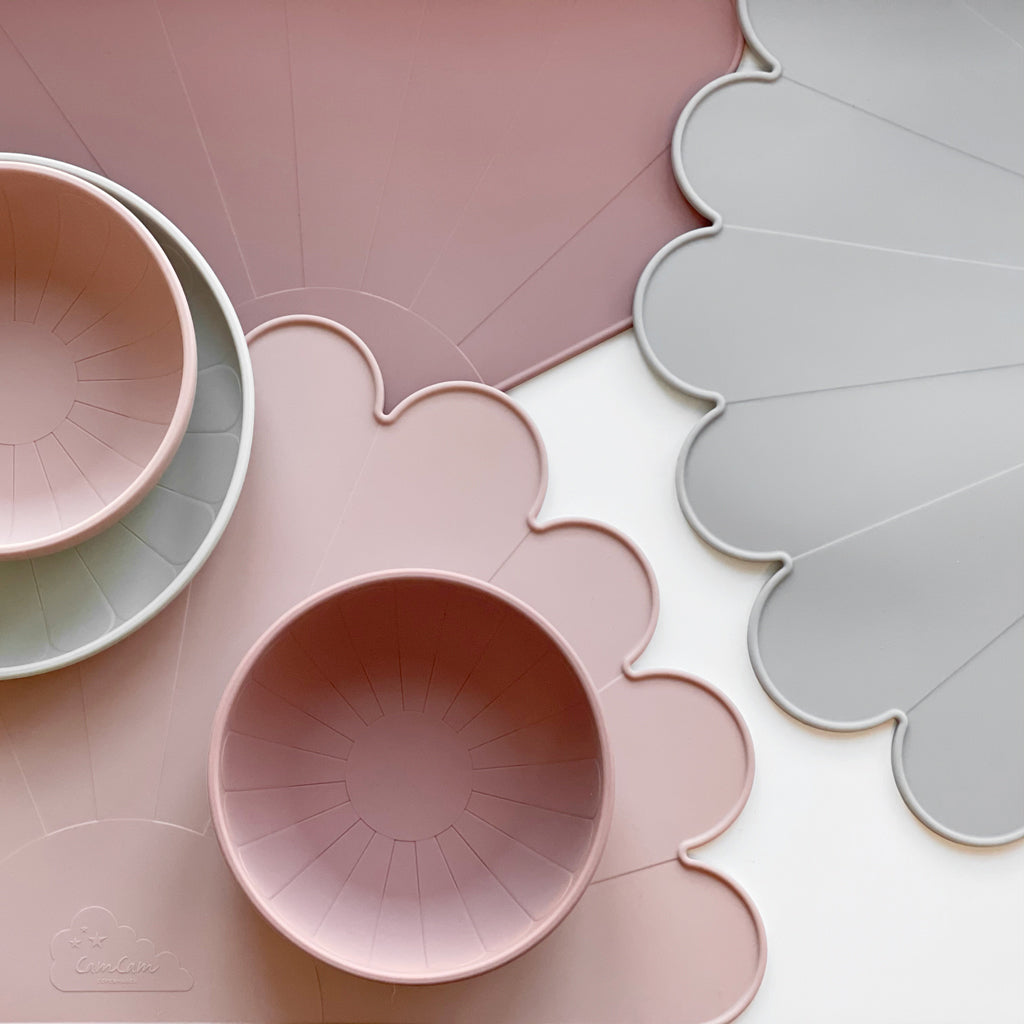 Cam Cam dyb tallerken, 2-pak, Flower bowls - Earth mix