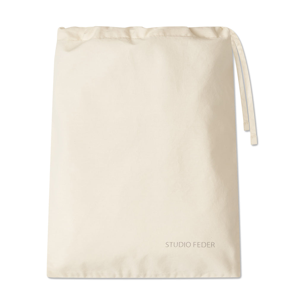 Studio Feder voksensengetøj, økologisk - Percale ivory XL