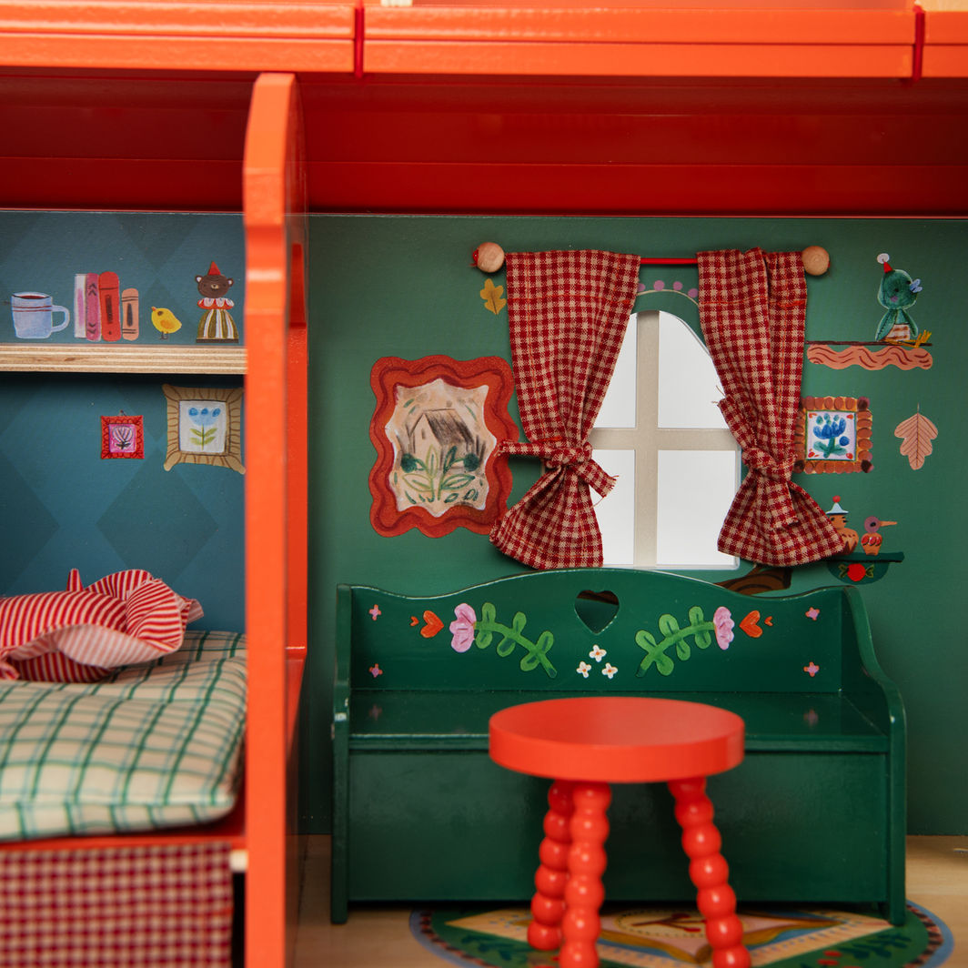 Moulin Roty Husvogn med møbler, Les Minouchkas