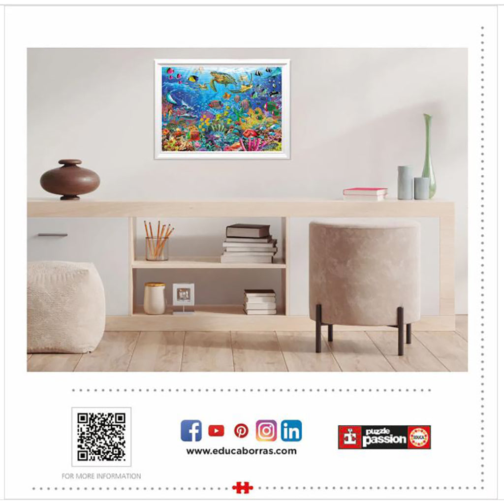 Educa puslespil m. 1000 brikekr - Tropical Fantasy Turtles