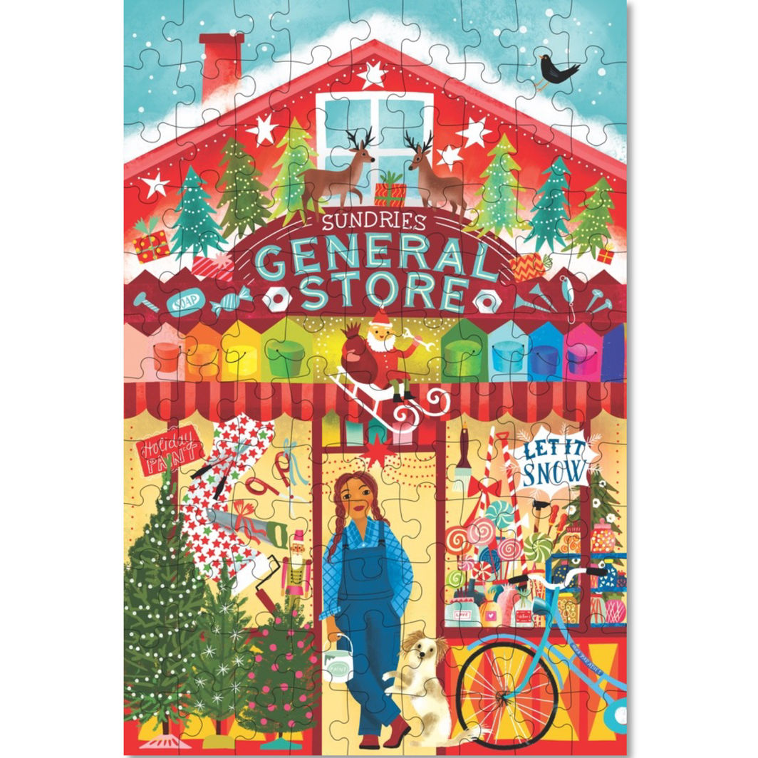 eeBoo Puslespil 100 brk, Christmas Market - Ass. modeller