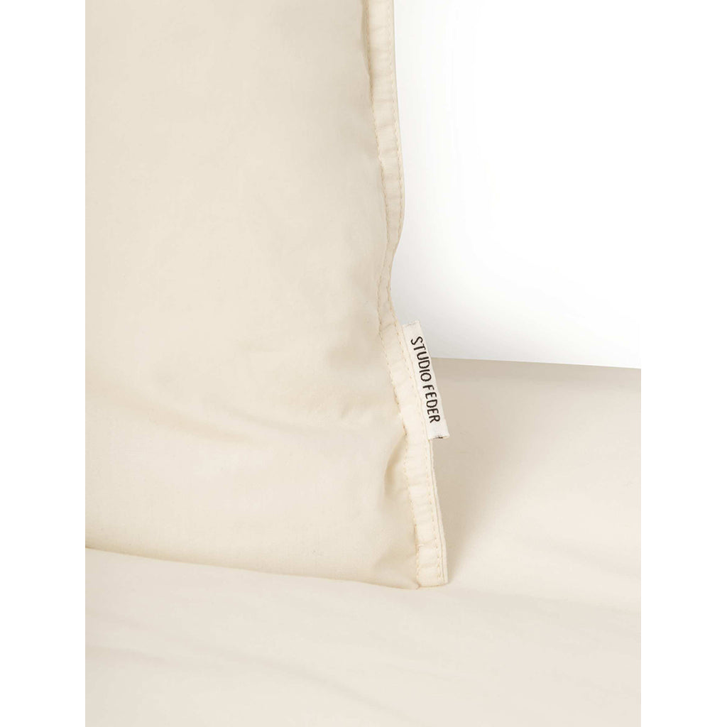 Studio Feder voksensengetøj, økologisk - Percale ivory XL