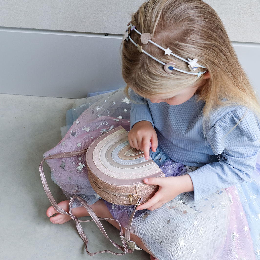 Mimi & Lula Skuldertaske, Pink Rainbow Enchanted