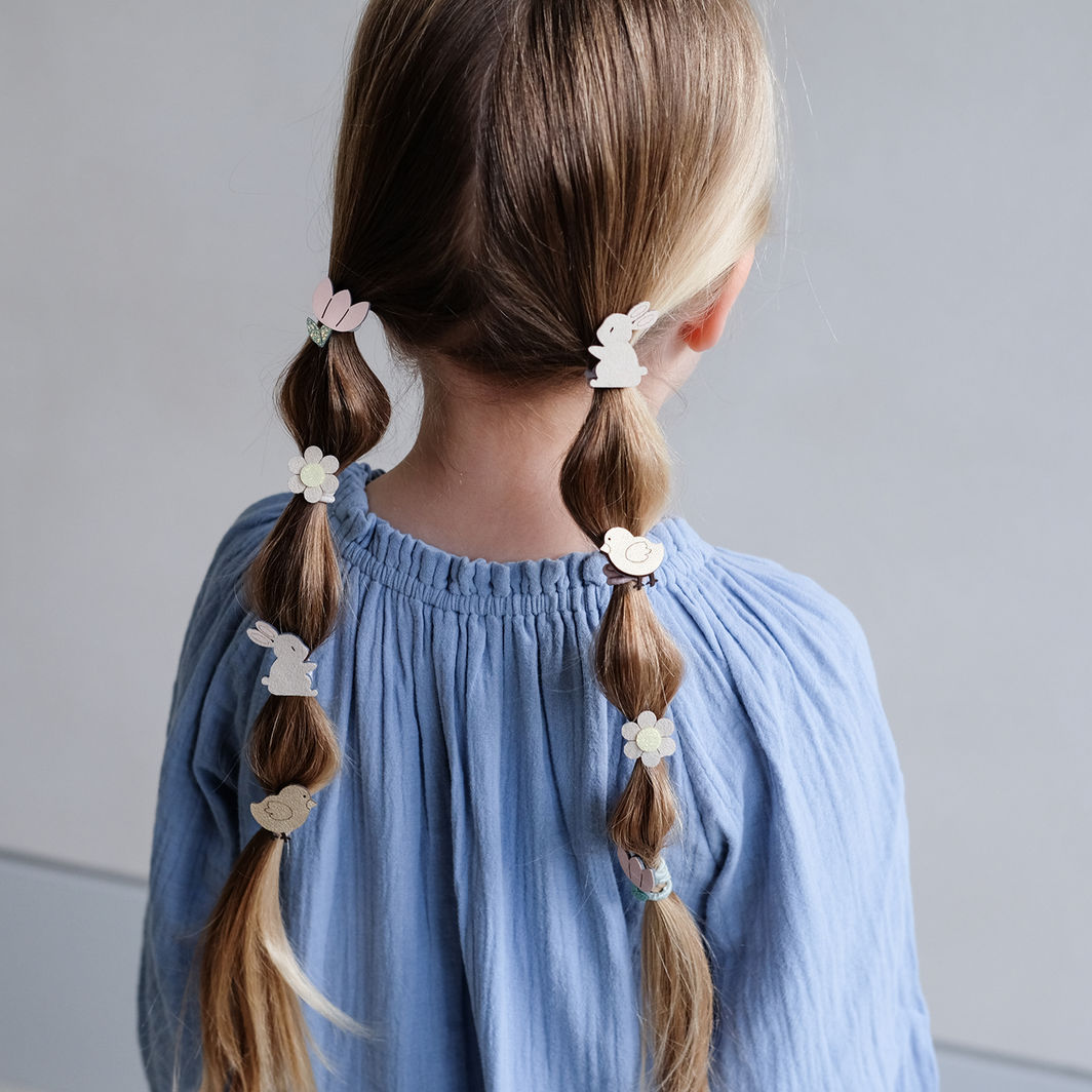 Mimi & Lula 8 hårelastikker, Mini Easter