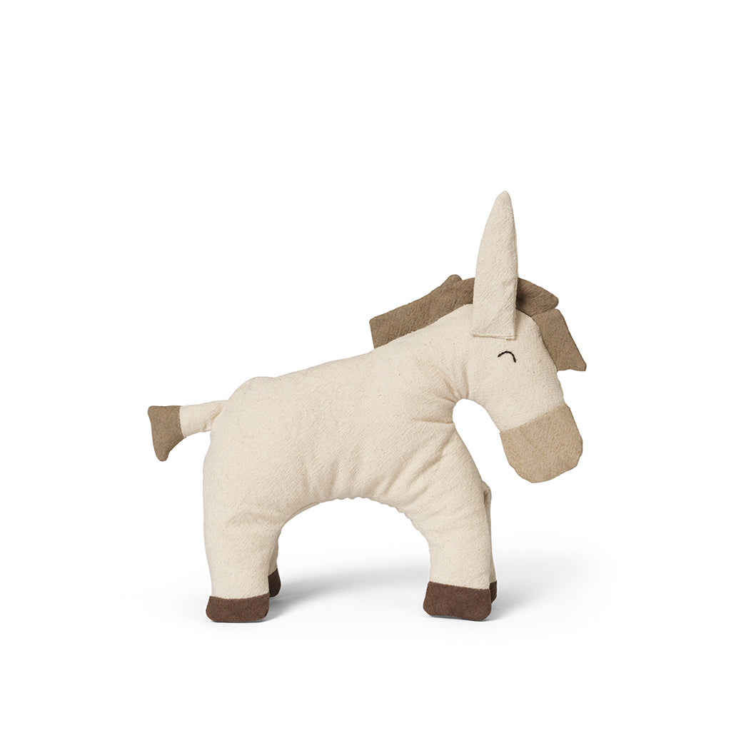 ferm Living Tøjdyr, Donkey Soft Toy - Dark sand