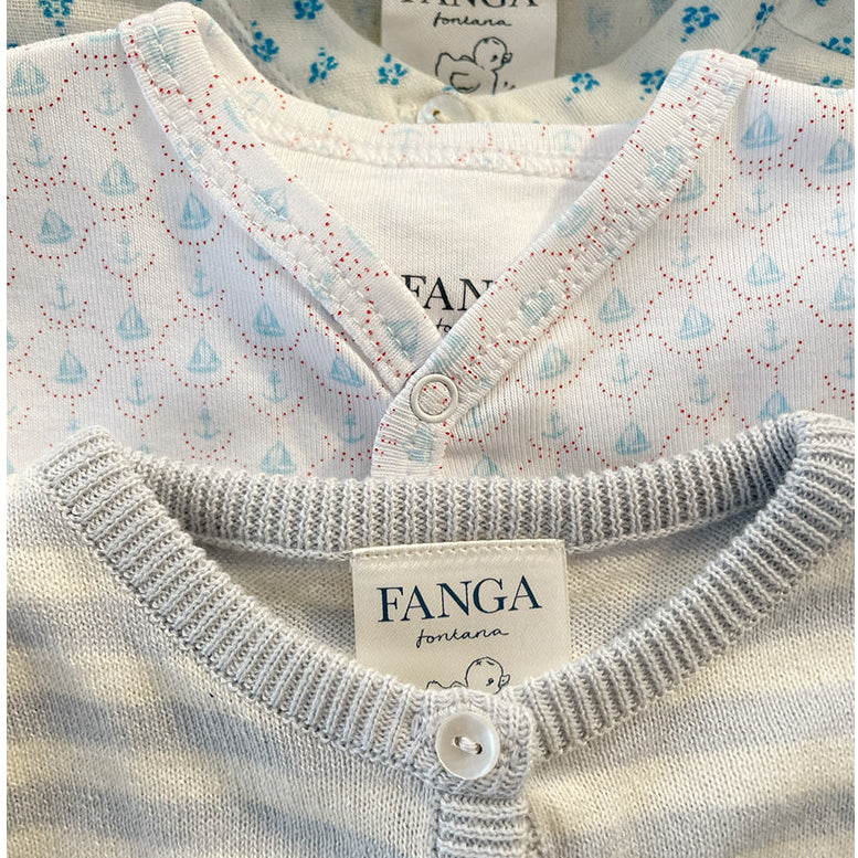 Fanga Fontana Venti baby cardigan, økologisk, Gray dawn - str. 1 - 9 mdr.