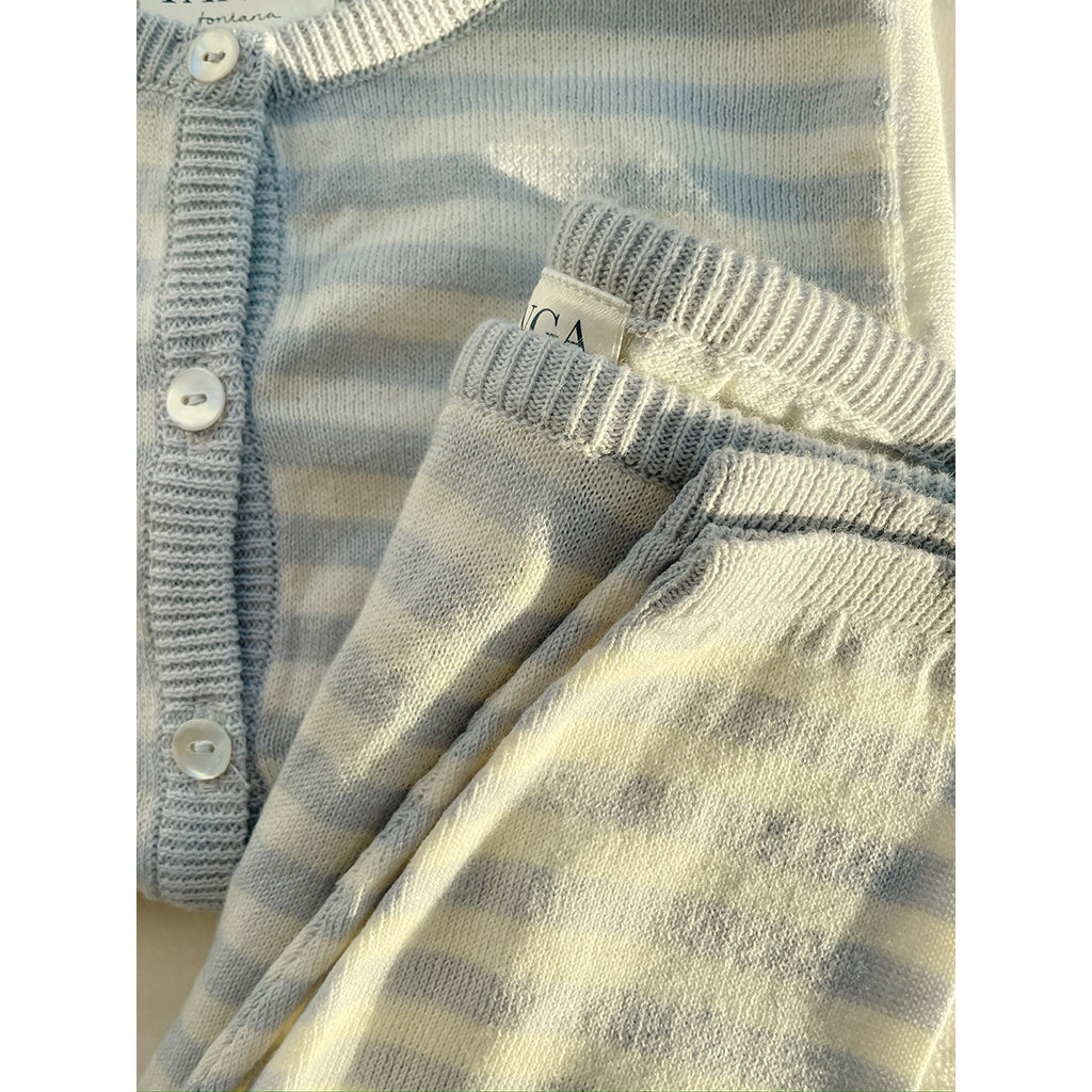 Fanga Fontana Venti baby cardigan, økologisk, Gray dawn - str. 1 - 9 mdr.