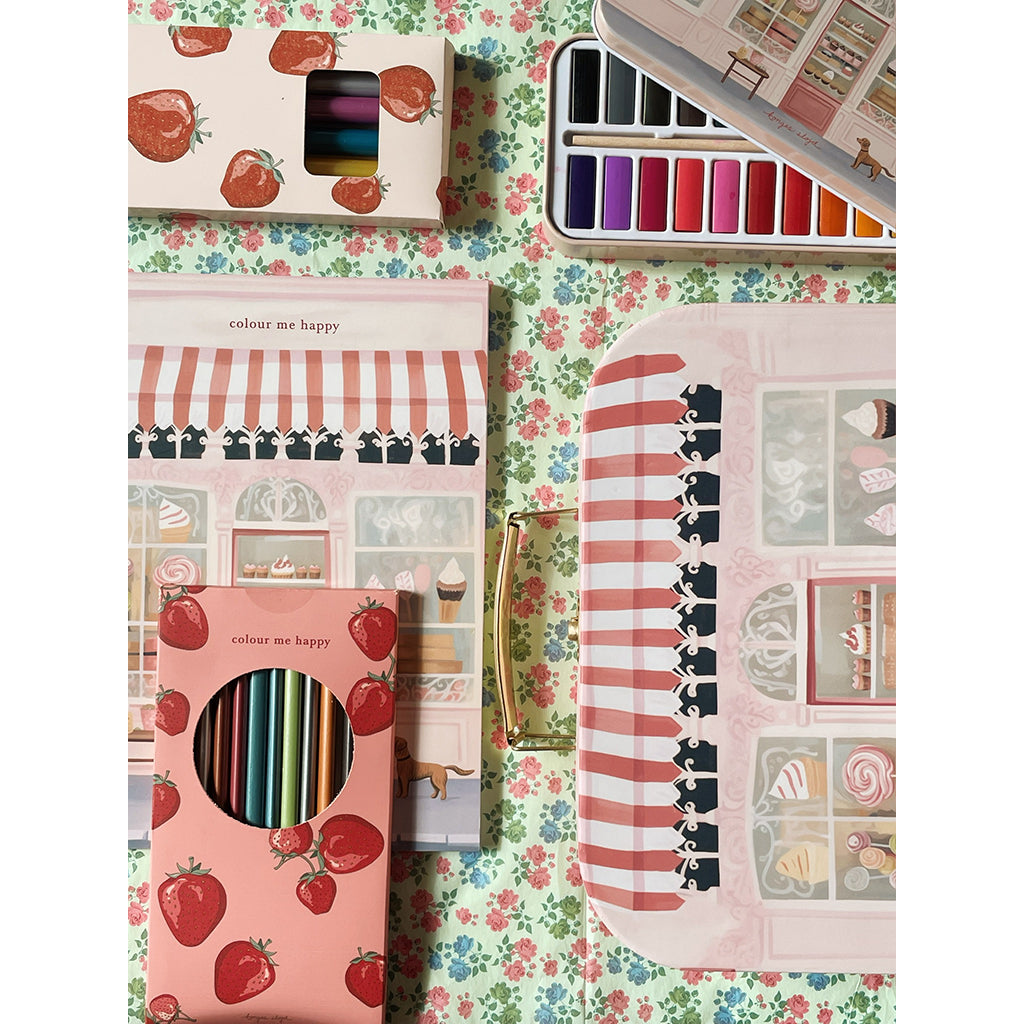 Konges Sløjd kuffert til den lille kunstner, Little artist - Pink