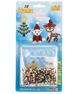Hama perlepladesæt Mini, Juletræ, rensdyr eller julebamse, 2000 perler