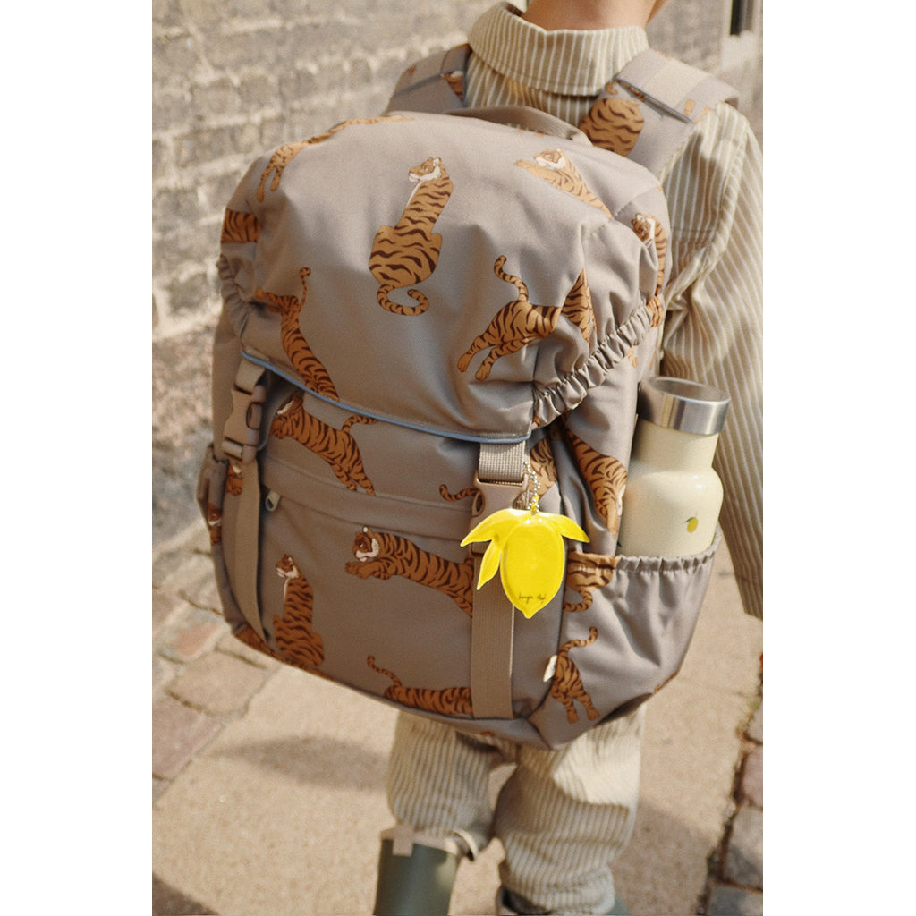 Konges Sløjd Clover skoletaske m. gymnastikpose og regnslag - Tiger Oak