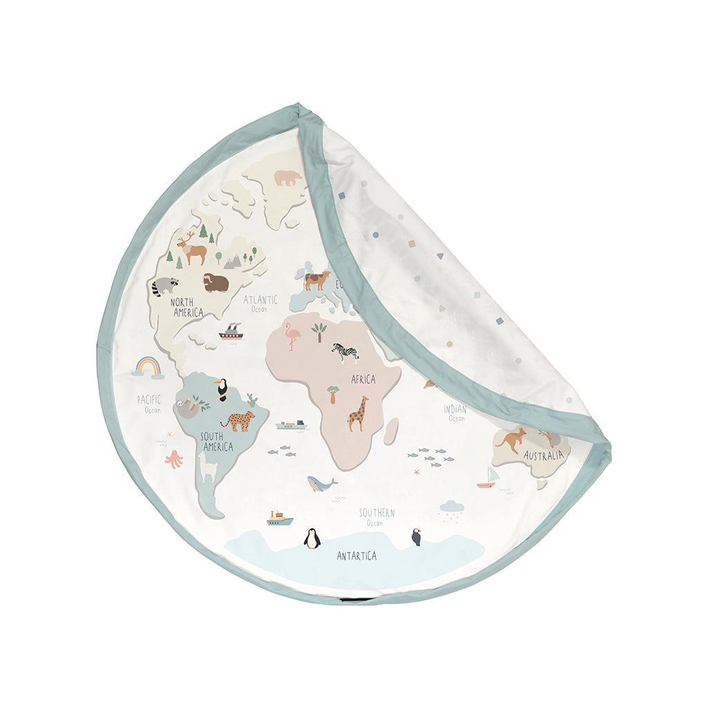 Play&Go To-i-én tæppe, World map