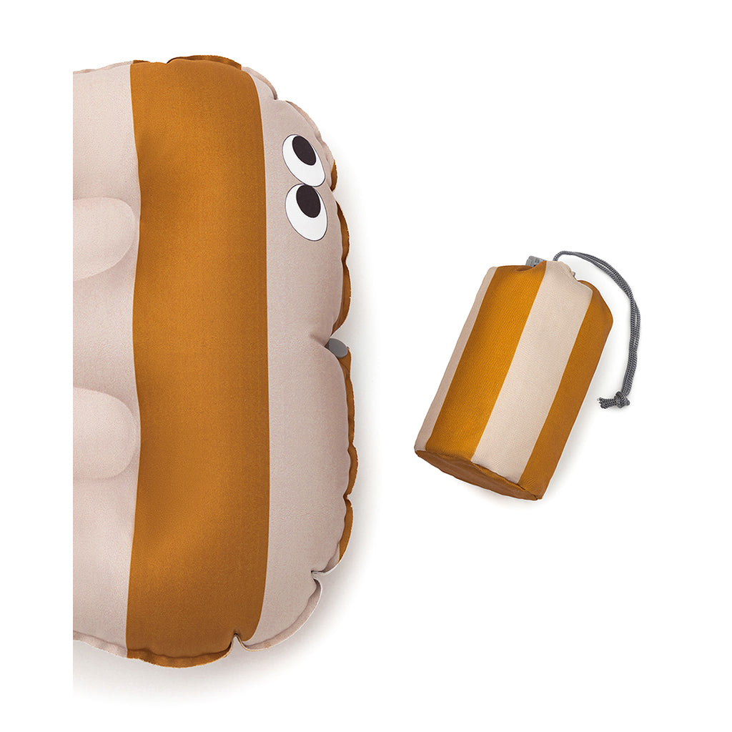 Noui Noui Have a seat, Oppustelig siddepude til børn - Stripes nude/mustard