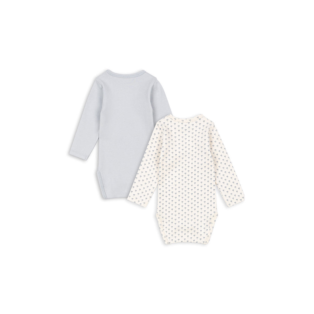 Fanga Fontana Bello bodystocking m. lange ærmer, 2-pak, Blue mix - str. 1 - 12 mdr.