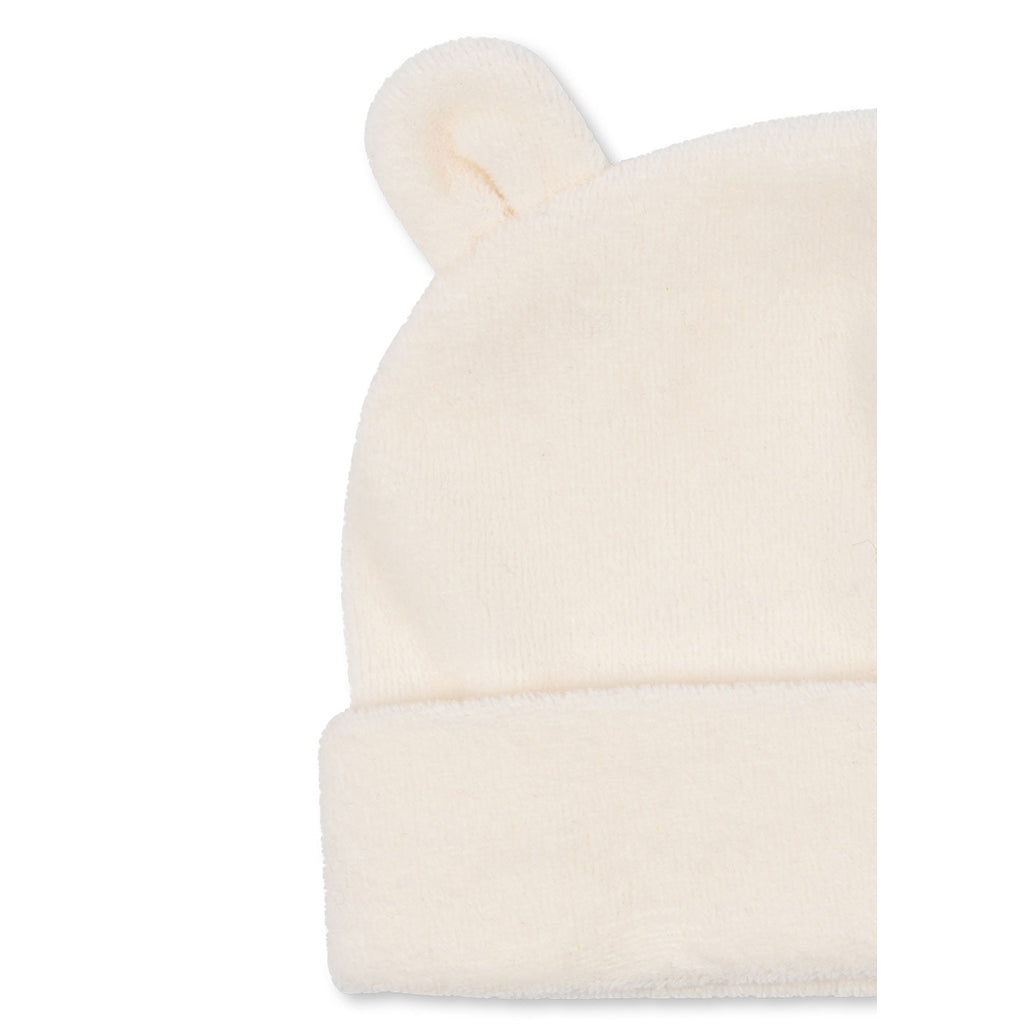 Fanga Fontana Elu Beanie babyhue, GOTS, Antique white - str. 0 - 9 mdr.