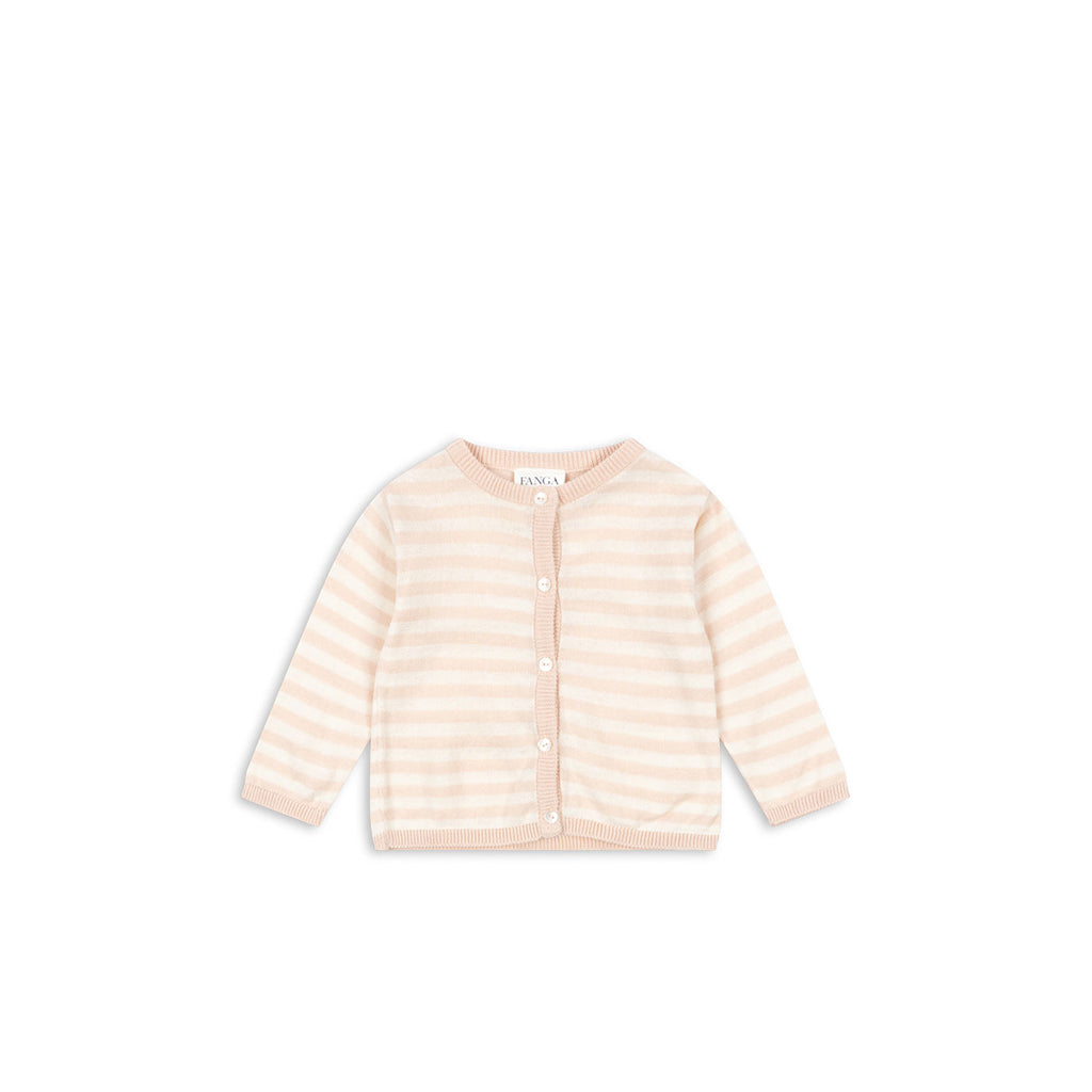 Fanga Fontana Venti baby cardigan, økologisk, Cameo rose - str. 1 - 9 mdr.