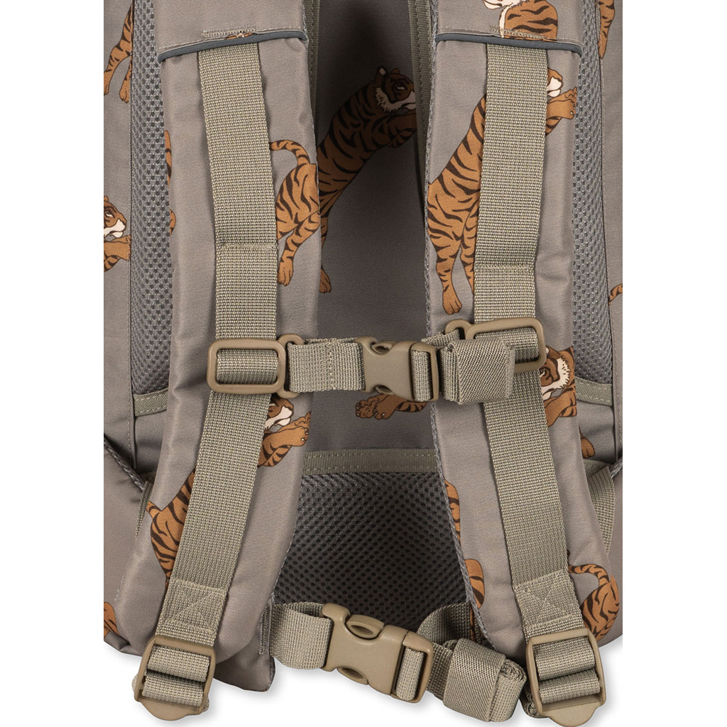 Konges Sløjd Clover skoletaske m. gymnastikpose og regnslag - Tiger Oak