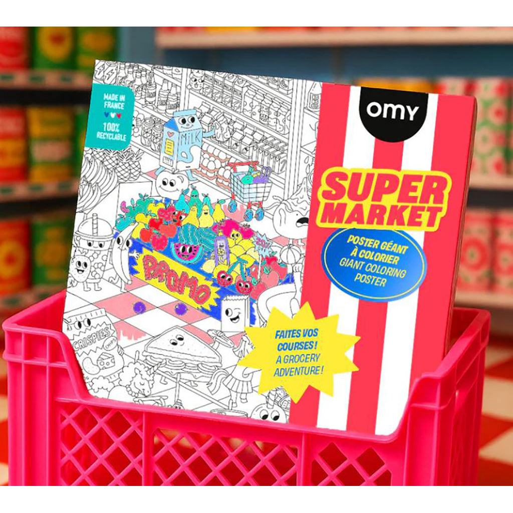 Omy stor plakat til farvelægning, Supermarket