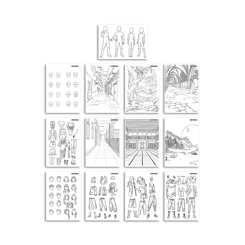 KidyDraw tegnetavle m lys, Manga