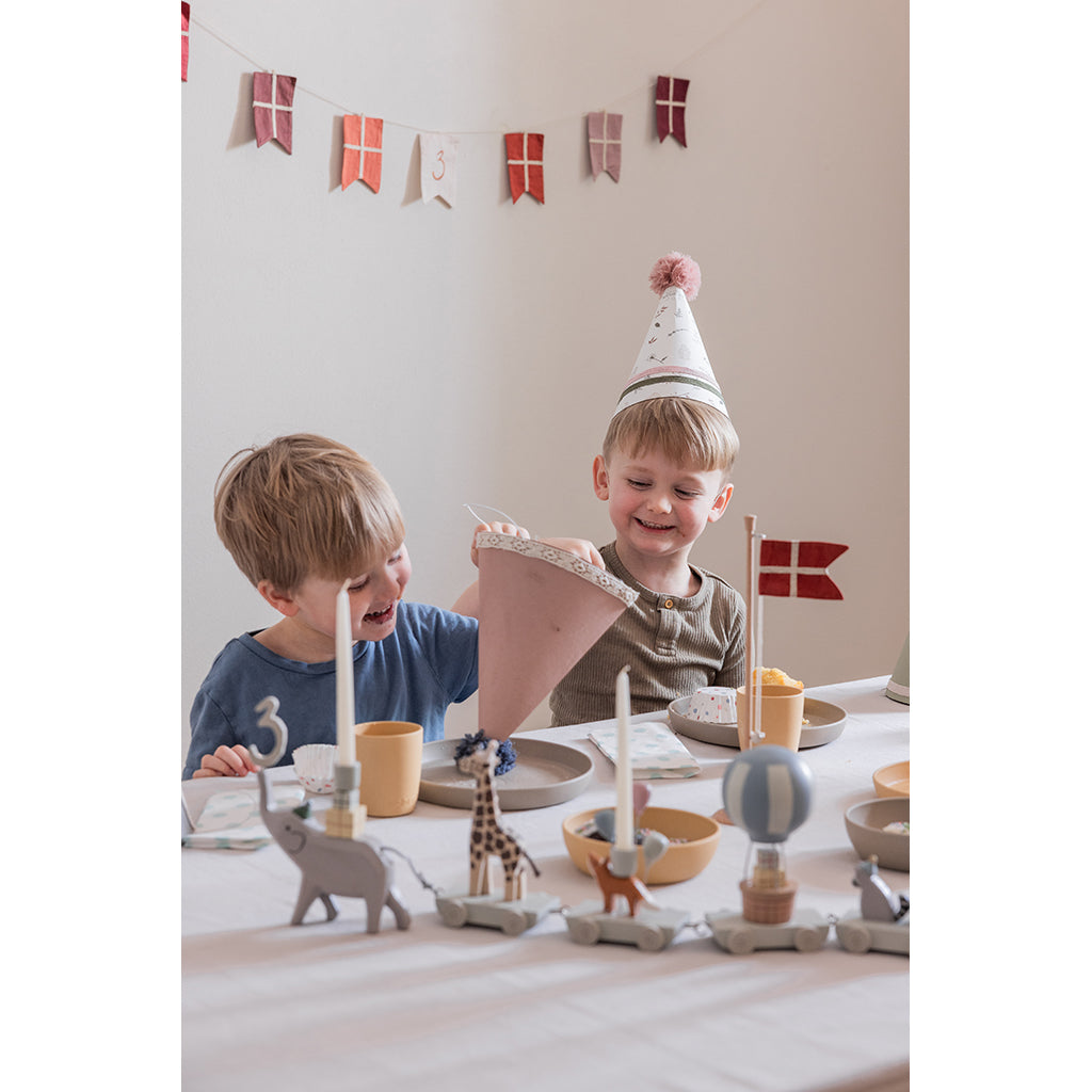 Sebra Fødselsdags bordflag, Træ