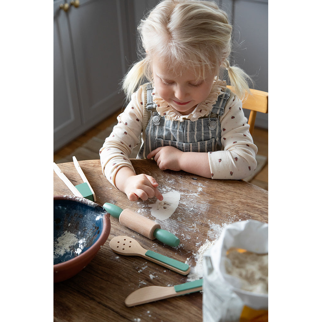 Sebra legespisesæt til 4 i træ