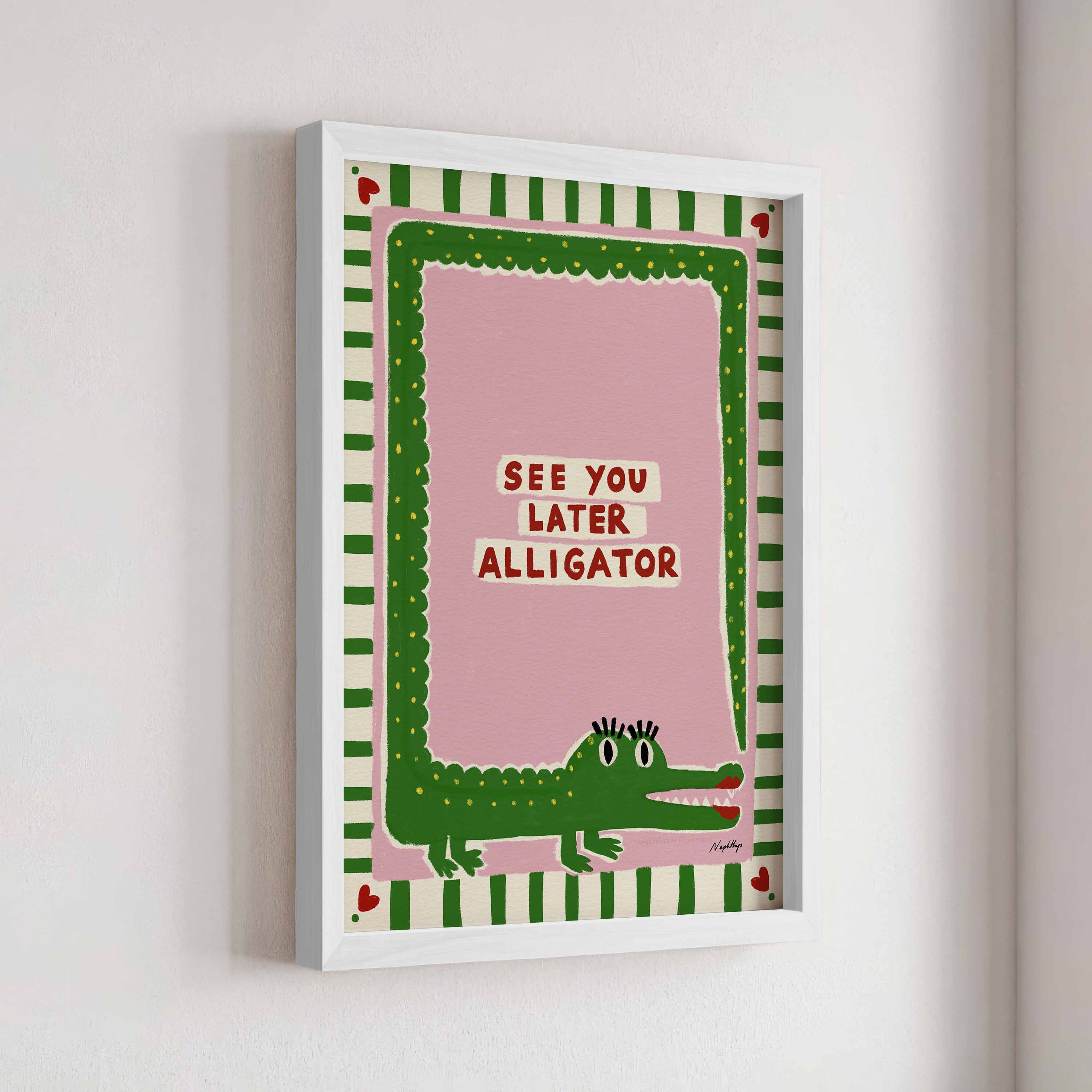 Nephthys Illustrated plakat, See you Later Alligator - A4