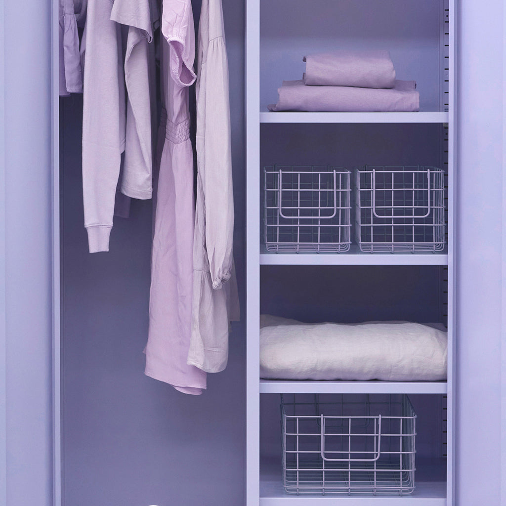 Mustard Made Baskets, sæt m. 3 trådkurve - Lilac ORDRE EFTER 11/12-25 BLIVER FØRST LEVERET I JANUAR 26