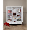 Oliver Furniture Wood klædeskab m 3 døre, hvid/eg - højde 204 cm