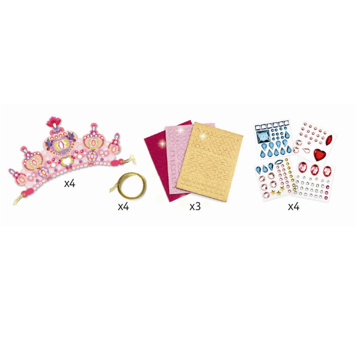 Djeco DIY, Billedramme Prinsesse diademer, Mosaik