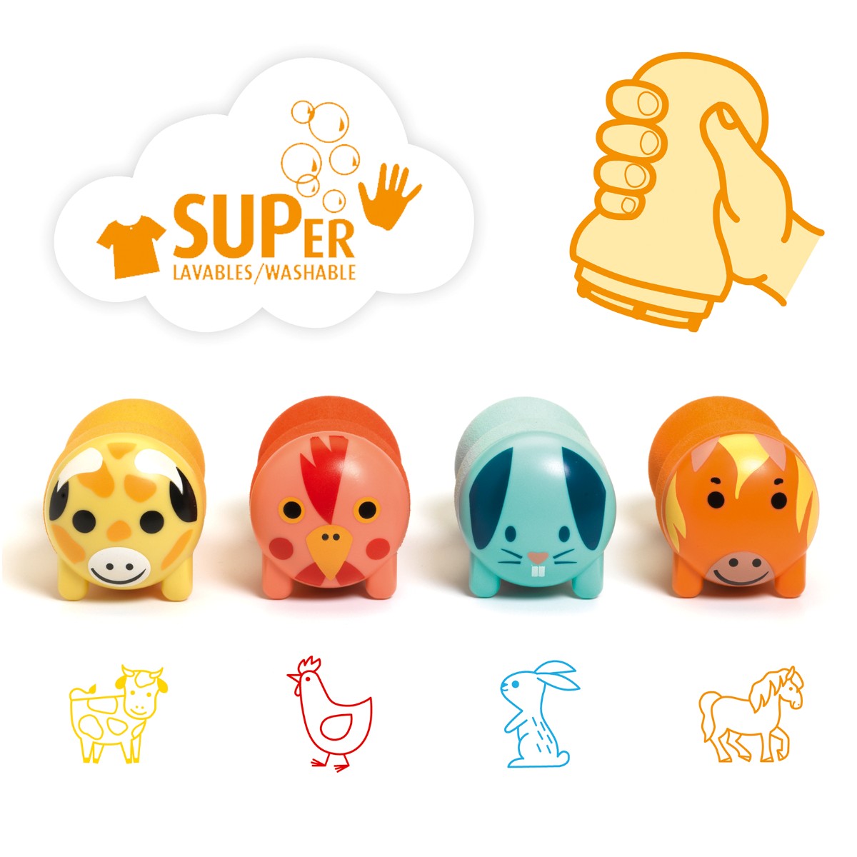 Djeco kreativ for de mindste, Stempler - bondegård