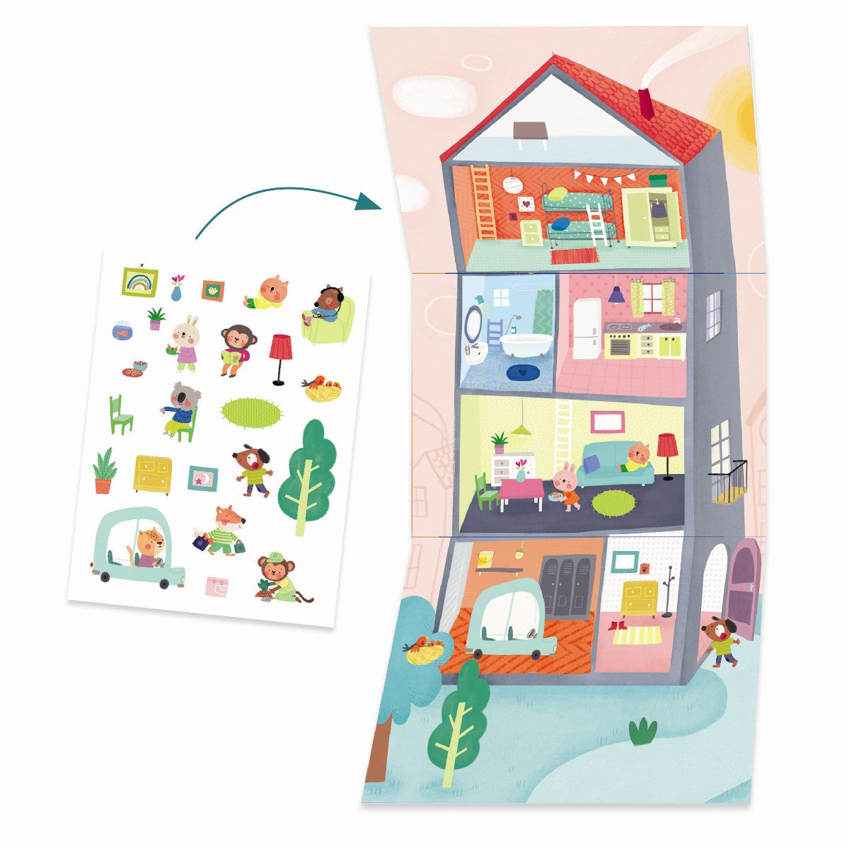 Djeco kreativ aktivitetsæske - Huset