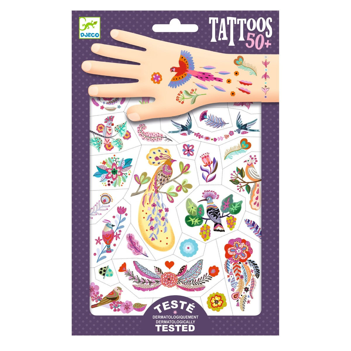 Djeco tatoveringer, Fugle