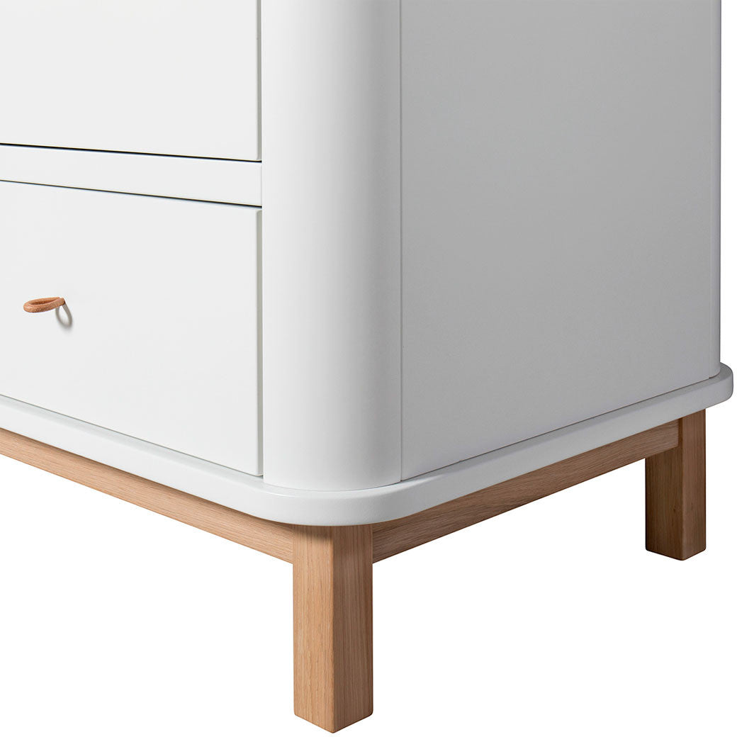 Oliver Furniture Wood klædeskab m 3 døre, hvid/eg - højde 204 cm