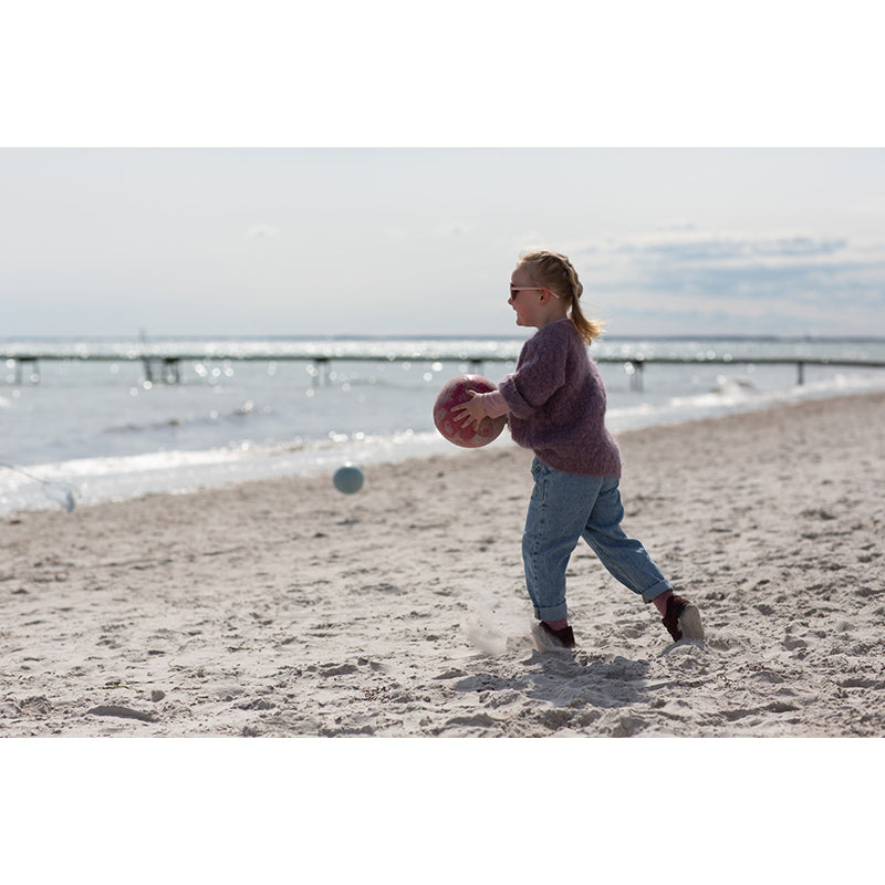 Scrunch-ball, oppustelig blød bold - Cherry red