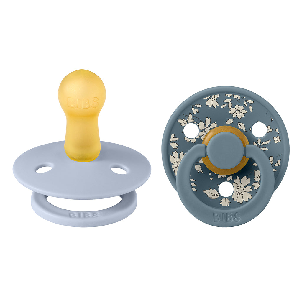 Bibs Liberty, 2-pak Colour, sutter i naturgummi, str. 2 - Capel - Dusty Blue Mix