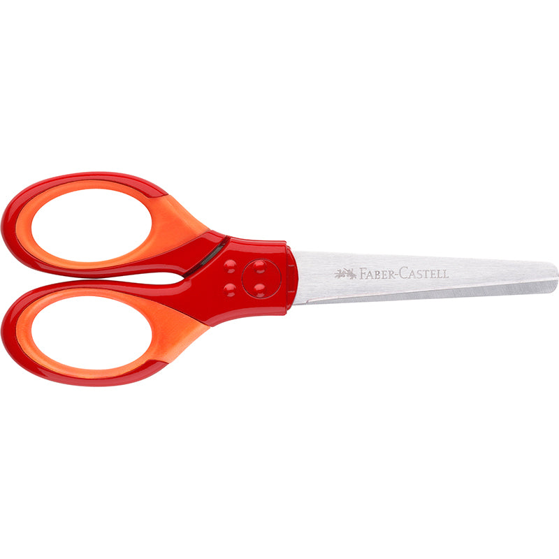 Faber-Castell børnesaks m. til højre og ventre hånd incl etui - rød