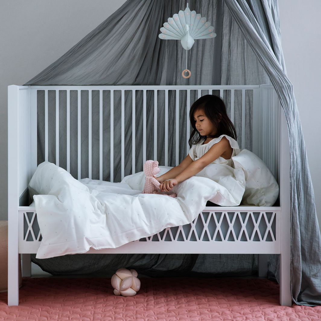 Cam Cam Harlequin baby tremmeseng, Hvid