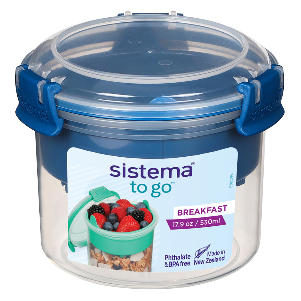 Sistema madkasse Breakfast To Go, 530 ml - Ocean blue