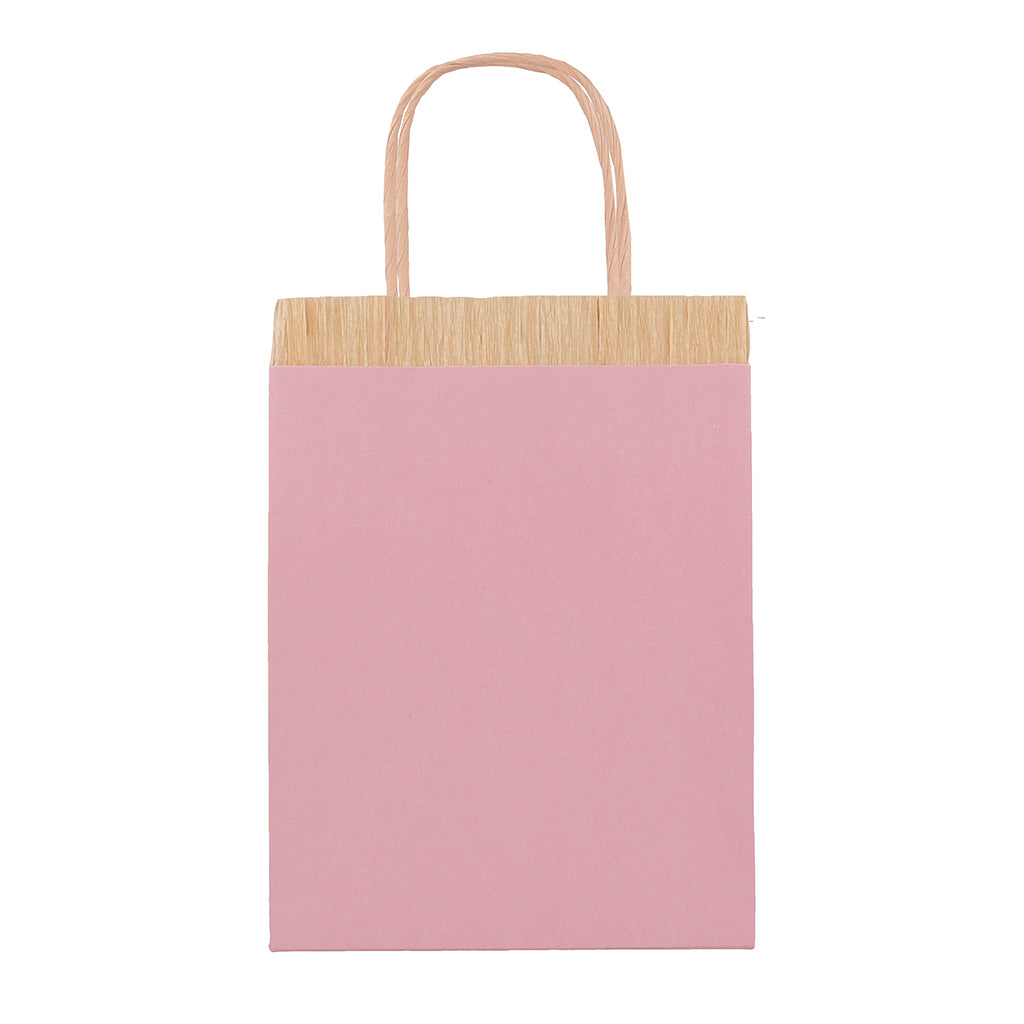 Meri Meri gaveposer, Lyserøde fringe - 8 stk.